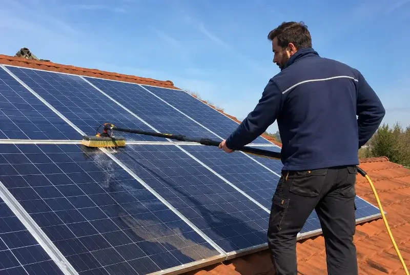 Nettoyage et entretien de panneaux solaires à Langensoultzbach